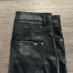 Black Faux Leather Pants